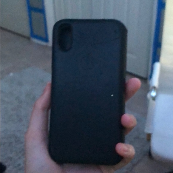 This is a iPhone X black leather wallet case - Picture 3 of 4